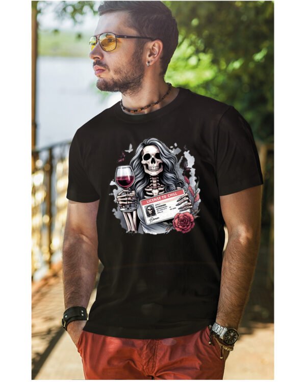 Koszulka License to Chill <br>Wino i relaks - Unisex, dla niego