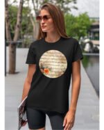 Koszulka Muzyczna harmonia <br>Nuty i kwiaty - Unisex, dla niej