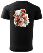 Koszulka Egzotyczny Urok Natury <br>Papuga w Kwiatowym Otoczeniu - Unisex, dla niego