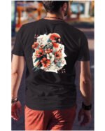 Koszulka Egzotyczny Urok Natury <br>Papuga w Kwiatowym Otoczeniu - Unisex, dla niego