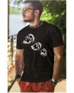 Halloweenowa Koszulka Unisex "Skull Trio" – Wybierz Kolor!