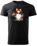 Halloweenowa Koszulka Unisex "Stylowy Duch" – Wybierz Kolor!
