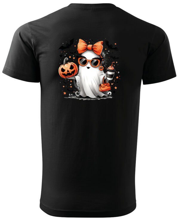 Halloweenowa Koszulka Unisex "Stylowy Duch" – Wybierz Kolor!