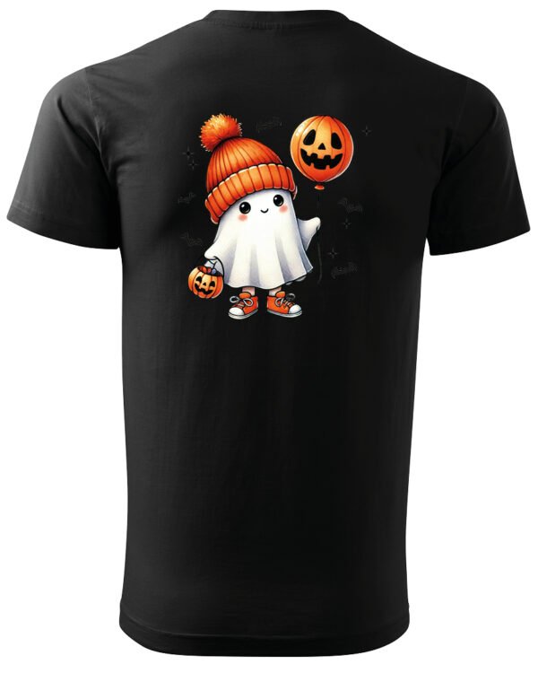 Halloweenowa Koszulka Unisex "Duch w Jesiennych Kwiatach" – Wybierz Kolor!