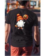 Halloweenowa Koszulka Unisex "Duch w Jesiennych Kwiatach" – Wybierz Kolor!