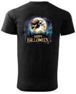 Halloweenowa Koszulka Unisex "Czarownica i Księżyc" – Wybierz Kolor!