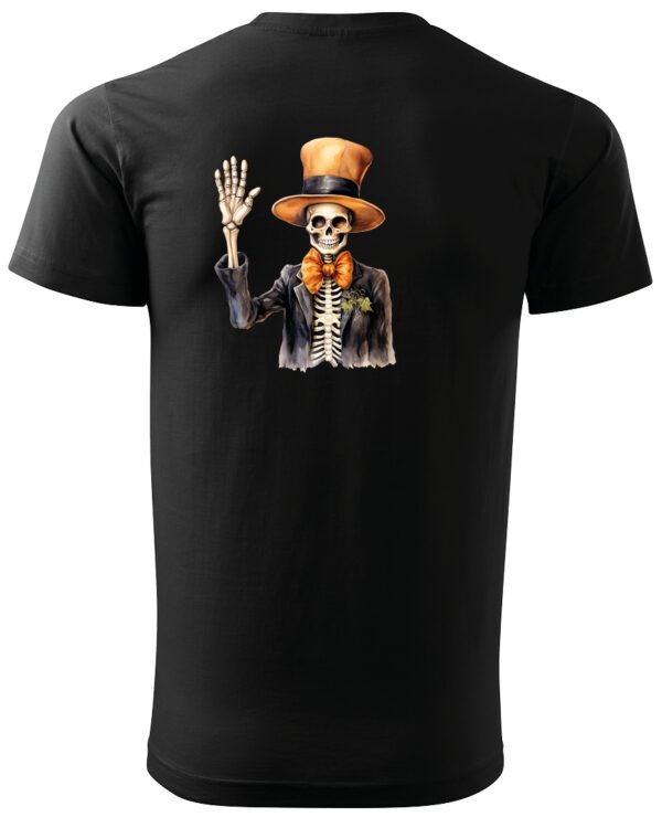 Halloweenowa Koszulka Unisex "Szkielet Dżentelmen" – Wybierz Kolor!