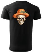 Halloweenowa Koszulka Unisex "Dynia i Czaszka" – Wybierz Kolor!