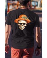Halloweenowa Koszulka Unisex "Dynia i Czaszka" – Wybierz Kolor!