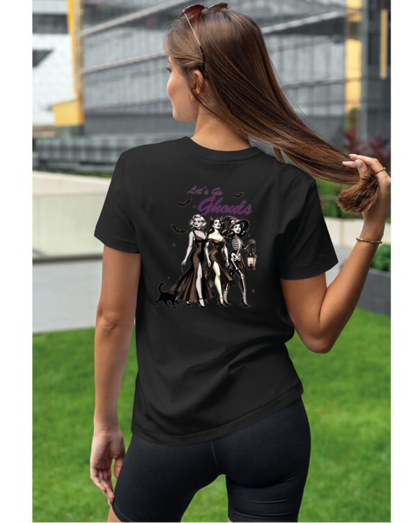 Halloweenowa Koszulka Unisex "Let’s Go Ghouls"- Girls Squad – Wybierz Kolor!