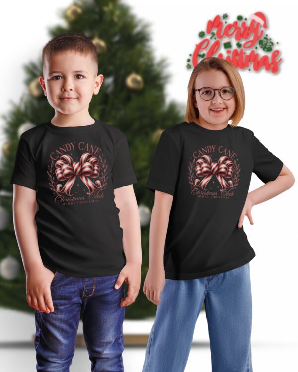 Świąteczna Koszulka Dziecięca “Klub Świątecznych Lizaków – Candy Cane”