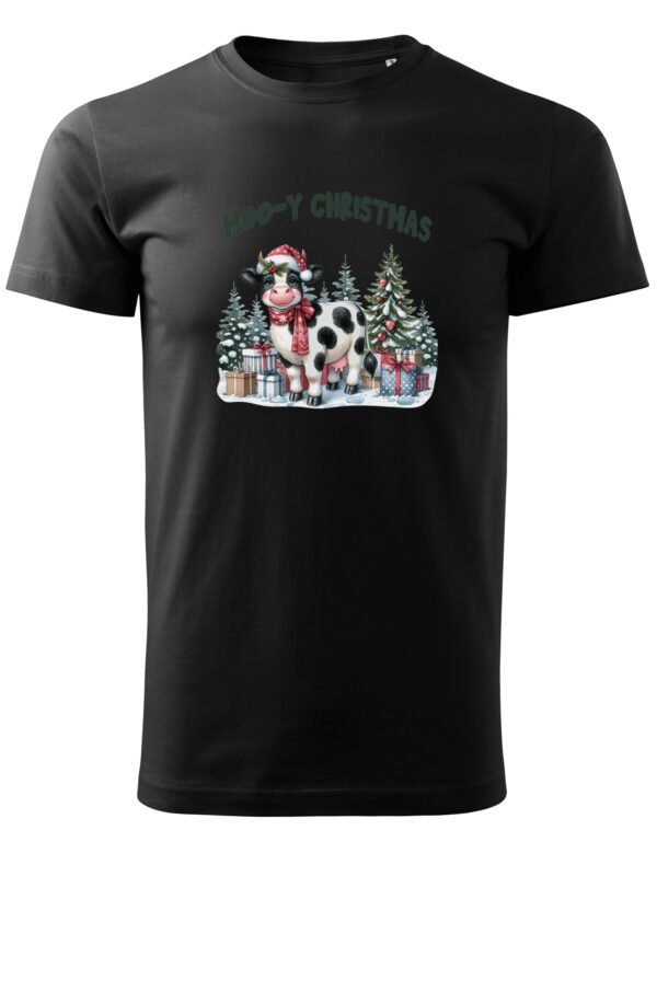 Świąteczna Koszulka “Moo-y Christmas – Świąteczna Krówka" – Unisex