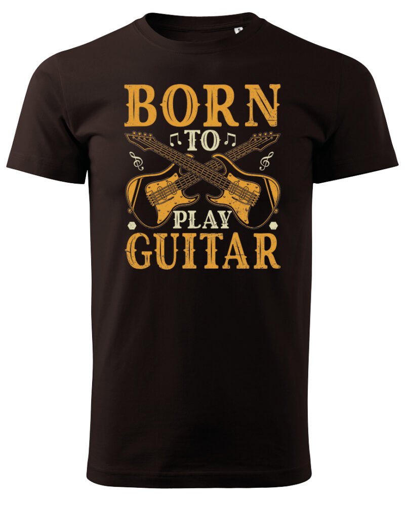 Koszulka Muzyczne serce „Born to play guitar” – Unisex