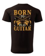 Koszulka Muzyczne serce „Born to play guitar” – Unisex