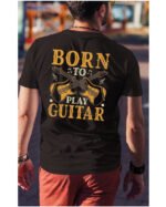 Koszulka Muzyczne serce „Born to play guitar” – Unisex