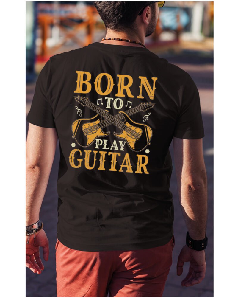Koszulka Muzyczne serce „Born to play guitar” – Unisex