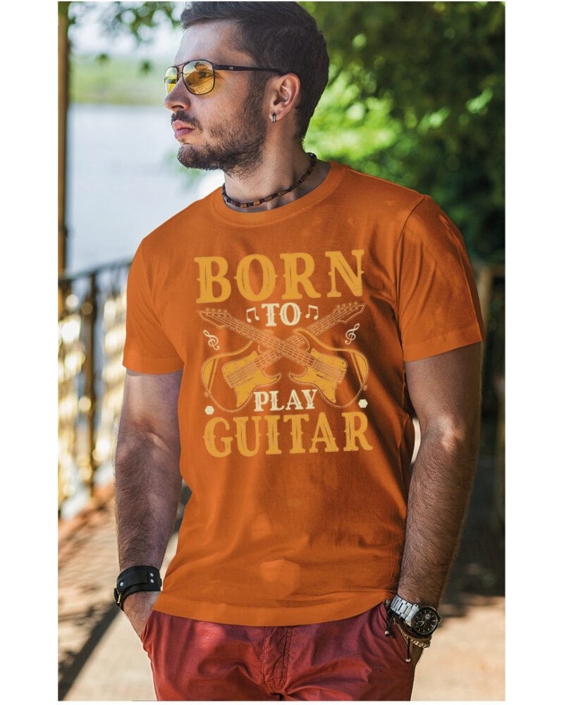 Koszulka Muzyczne serce „Born to play guitar” – Unisex