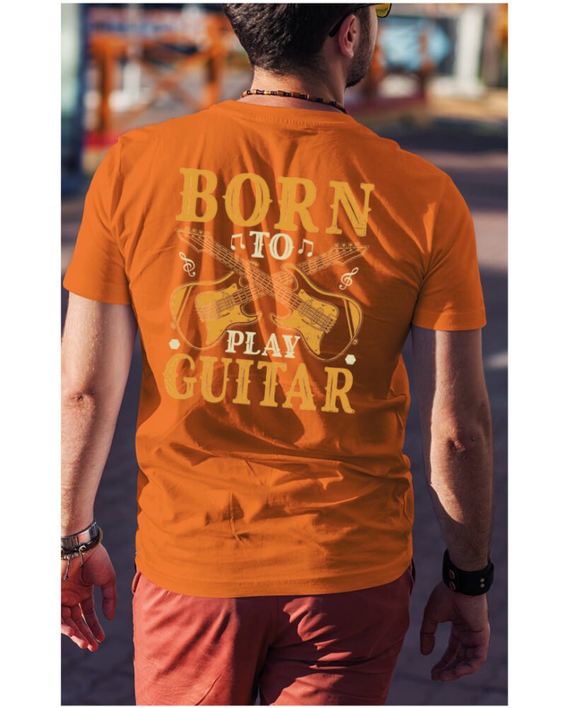 Koszulka Muzyczne serce „Born to play guitar” – Unisex