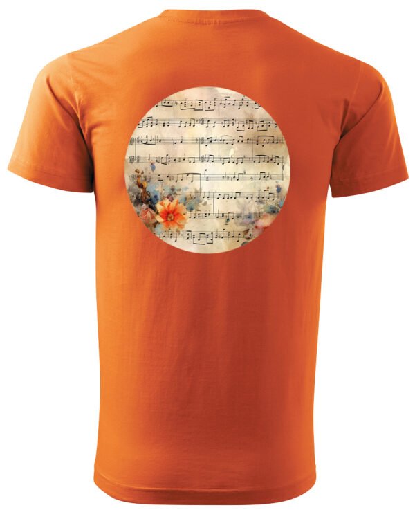Koszulka Muzyczna harmonia <br>Nuty i kwiaty - Unisex, dla niej