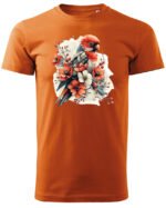 Koszulka Egzotyczny Urok Natury <br>Papuga w Kwiatowym Otoczeniu - Unisex, dla niego