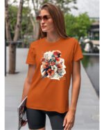 Koszulka Egzotyczny Urok Natury <br>Papuga w Kwiatowym Otoczeniu - Unisex, dla niej