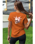 Halloweenowa Koszulka Unisex "Skull with Pink Bow" – Wybierz Kolor!