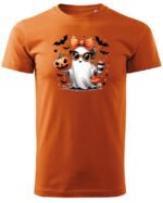 Halloweenowa Koszulka Unisex "Stylowy Duch" – Wybierz Kolor!