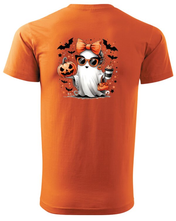Halloweenowa Koszulka Unisex "Stylowy Duch" – Wybierz Kolor!