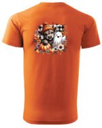 Halloweenowa Koszulka Unisex "Pies i Duch w Jesieni" – Wybierz Kolor!