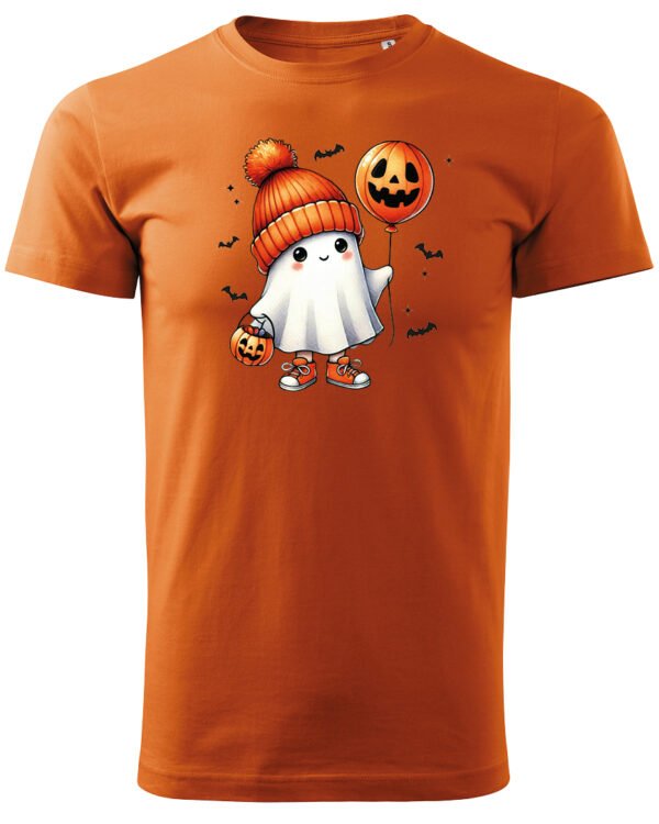 Halloweenowa Koszulka Unisex "Duch w Jesiennych Kwiatach" – Wybierz Kolor!
