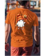 Halloweenowa Koszulka Unisex "Duch w Jesiennych Kwiatach" – Wybierz Kolor!