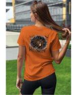 Halloweenowa Koszulka Unisex "Pajęczyna z Pająkiem" – Wybierz Kolor!