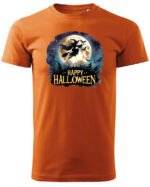 Halloweenowa Koszulka Unisex "Czarownica i Księżyc" – Wybierz Kolor!