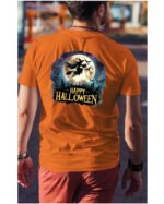 Halloweenowa Koszulka Unisex "Czarownica i Księżyc" – Wybierz Kolor!
