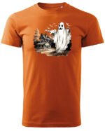 Halloweenowa Koszulka Unisex "Nawiedzony Duch" – Wybierz Kolor!