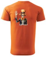 Halloweenowa Koszulka Unisex "Szkielet Dżentelmen" – Wybierz Kolor!