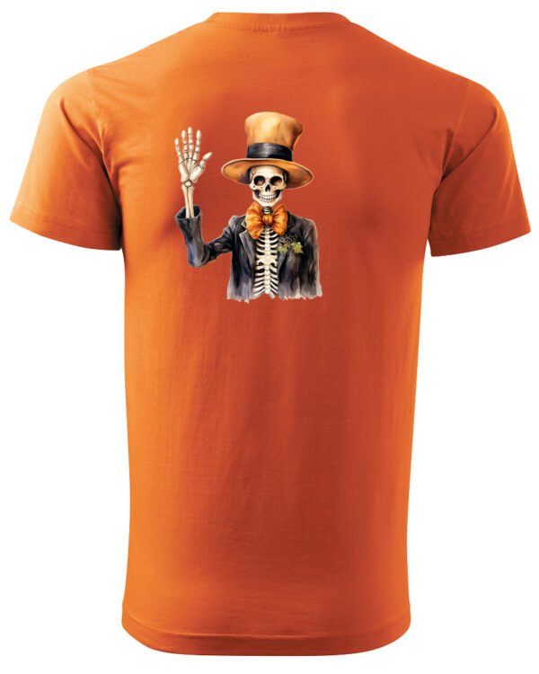 Halloweenowa Koszulka Unisex "Szkielet Dżentelmen" – Wybierz Kolor!