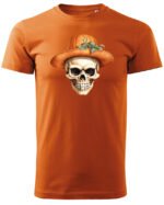 Halloweenowa Koszulka Unisex "Dynia i Czaszka" – Wybierz Kolor!
