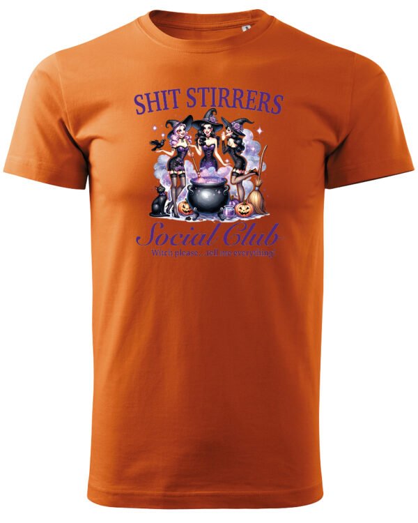 Halloweenowa Koszulka Unisex "Shit Stirrers Social Club" – Wybierz Kolor!