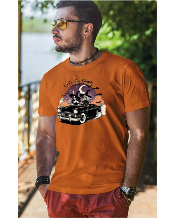 Halloweenowa Koszulka Unisex "Let's Go Ghouls" – Wybierz Kolor!