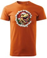 Świąteczna Koszulka “Dinozaur Święty Mikołaj”  – Unisex