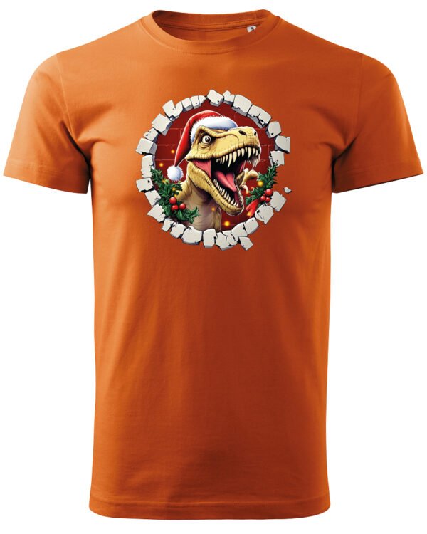 Świąteczna Koszulka “Dinozaur Święty Mikołaj”  – Unisex