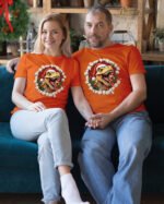 Świąteczna Koszulka “Dinozaur Święty Mikołaj”  – Unisex
