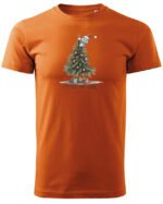 Świąteczna Koszulka “It’s That Time Again – Kot na Choince” – Unisex
