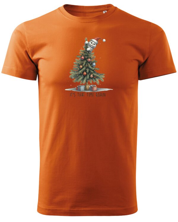 Świąteczna Koszulka “It’s That Time Again – Kot na Choince” – Unisex