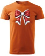 Świąteczna Koszulka “Czerwona Kokarda Mikołaja” – Unisex