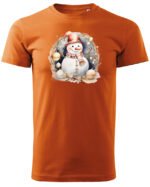Świąteczna Koszulka “Bałwanek w Świątecznej Girlandzie” - Unisex