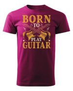 Koszulka Muzyczne serce „Born to play guitar” – Unisex