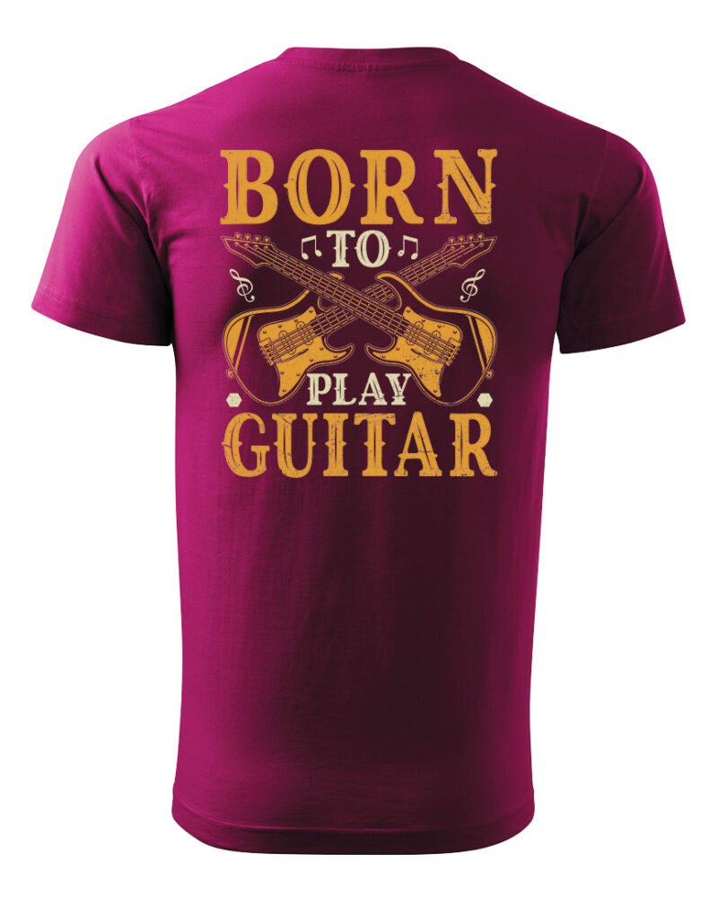 Koszulka Muzyczne serce „Born to play guitar” – Unisex