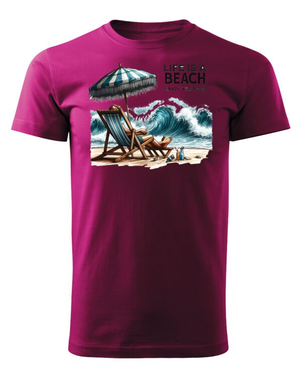 Koszulka Life is a Beach <br>Enjoy the waves - Unisex, dla niego